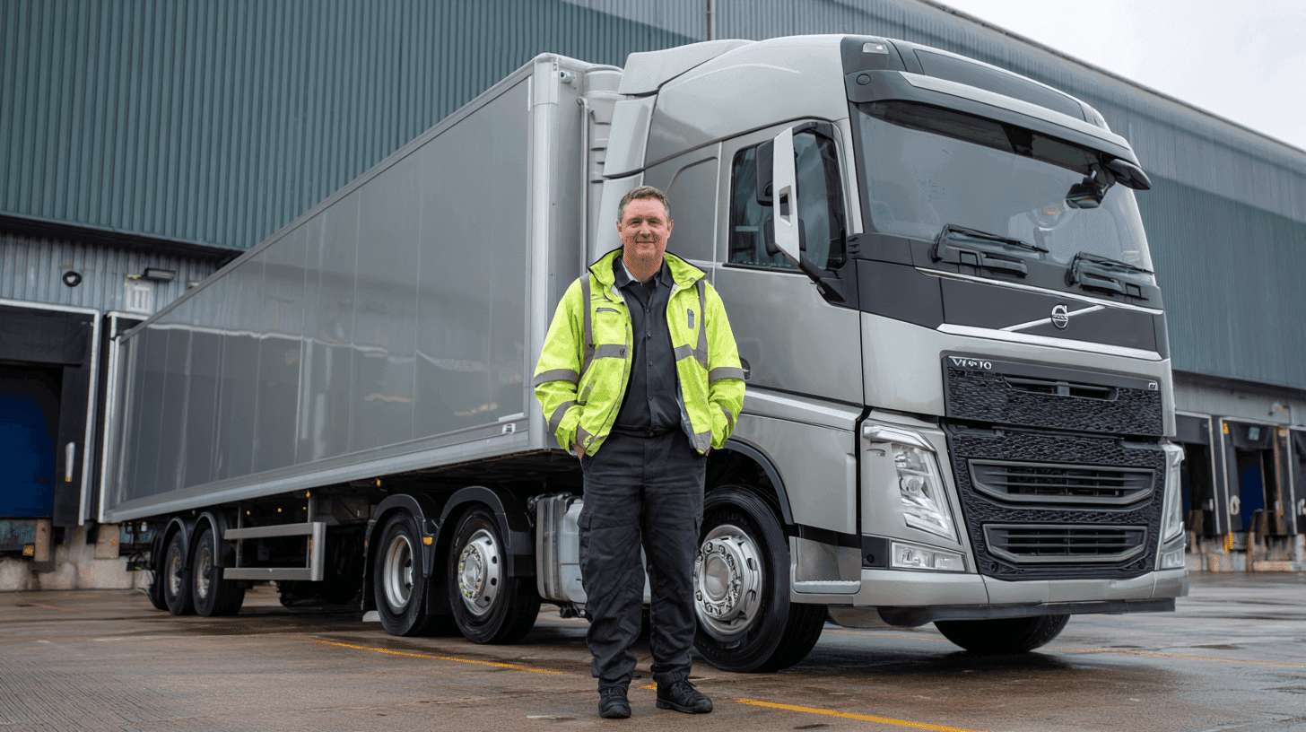 HGV driver with Driver CPC qualification card