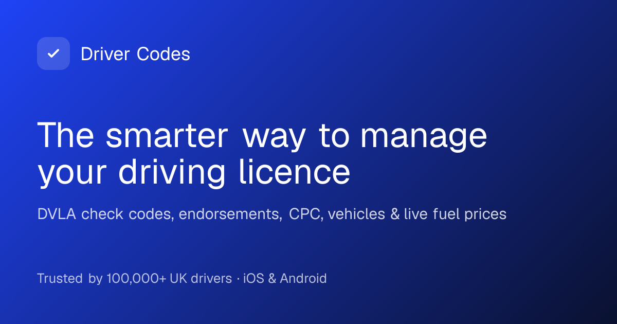 Driver Codes screenshot 1